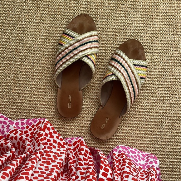 Diane con Furstenberg Cindy Slide Sandals, Ivory Multi, 39 - Picture 9 of 16